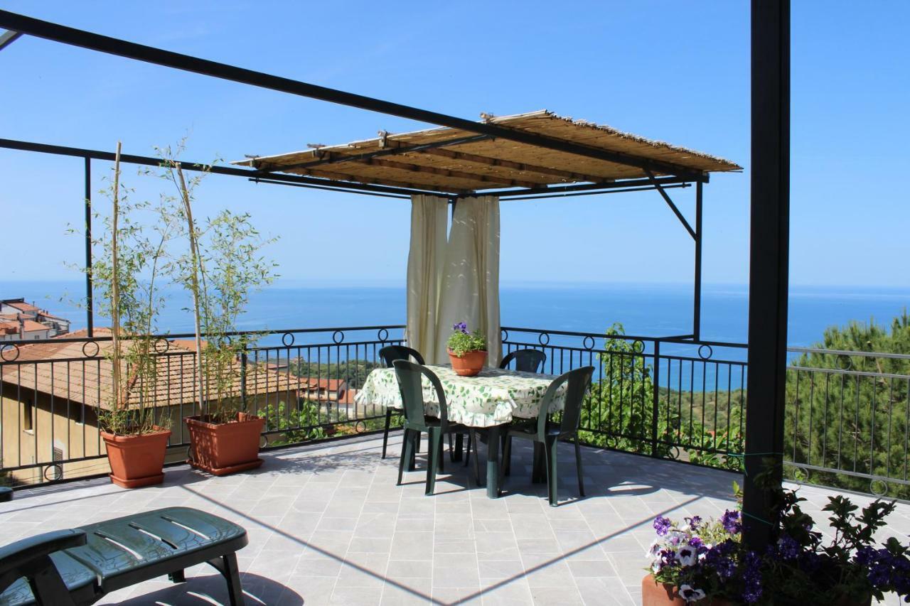 La Terrazza Sul Mare Villa Ascea Bagian luar foto